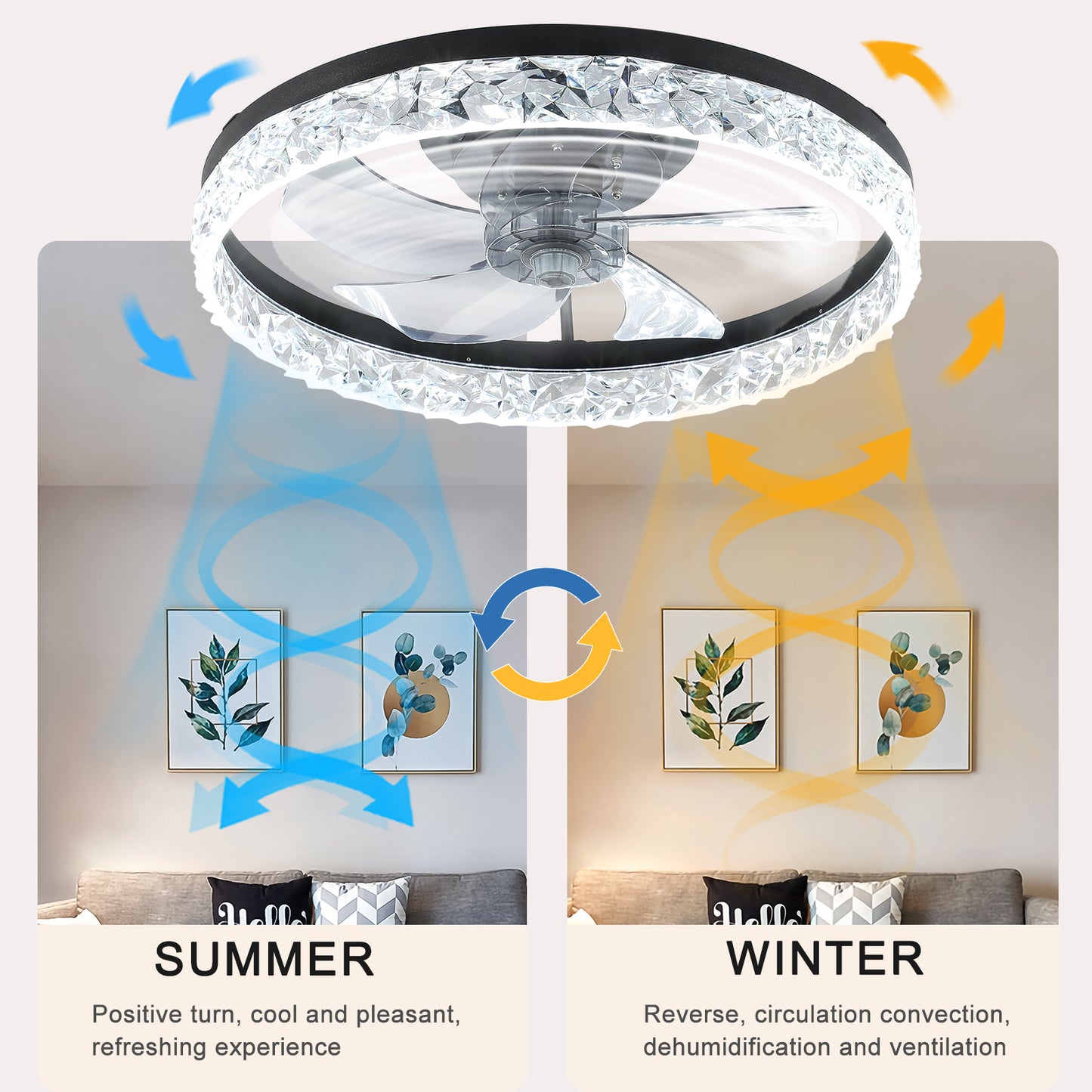 AeroLite - Ceiling Fan with Dimmable LED Light