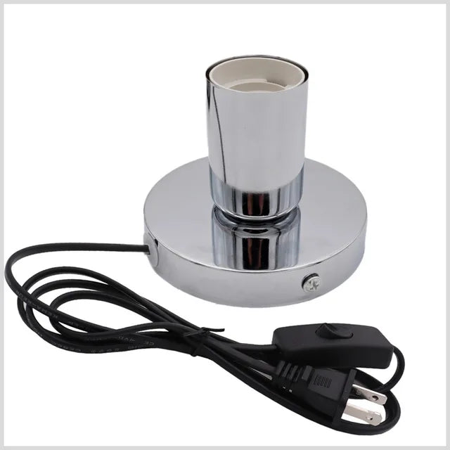 RetroBase - Metal Desktop Lamp Holder with E27 Socket