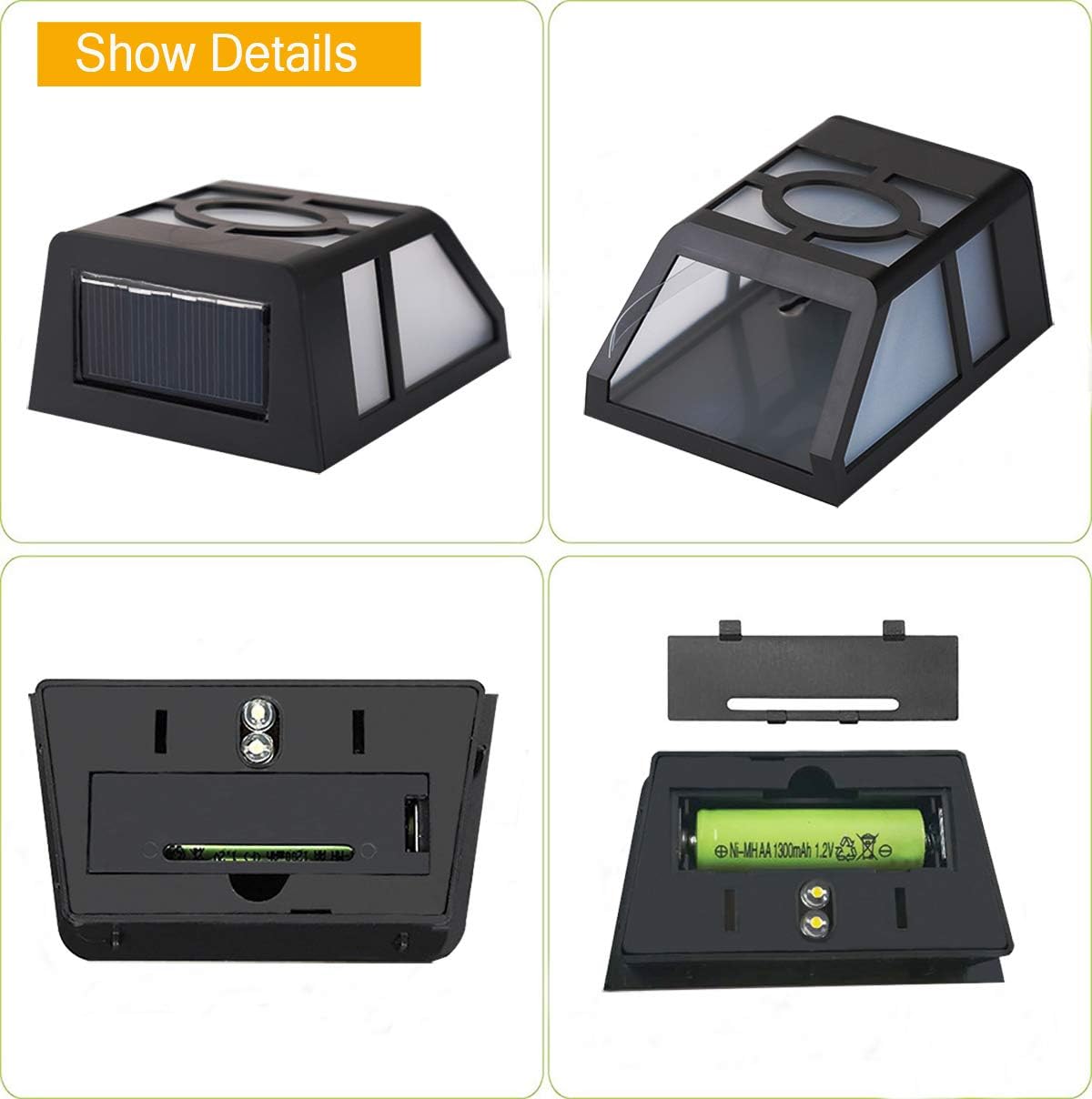 SoliLuxe - Solar LED Outdoor Garden Wall Light