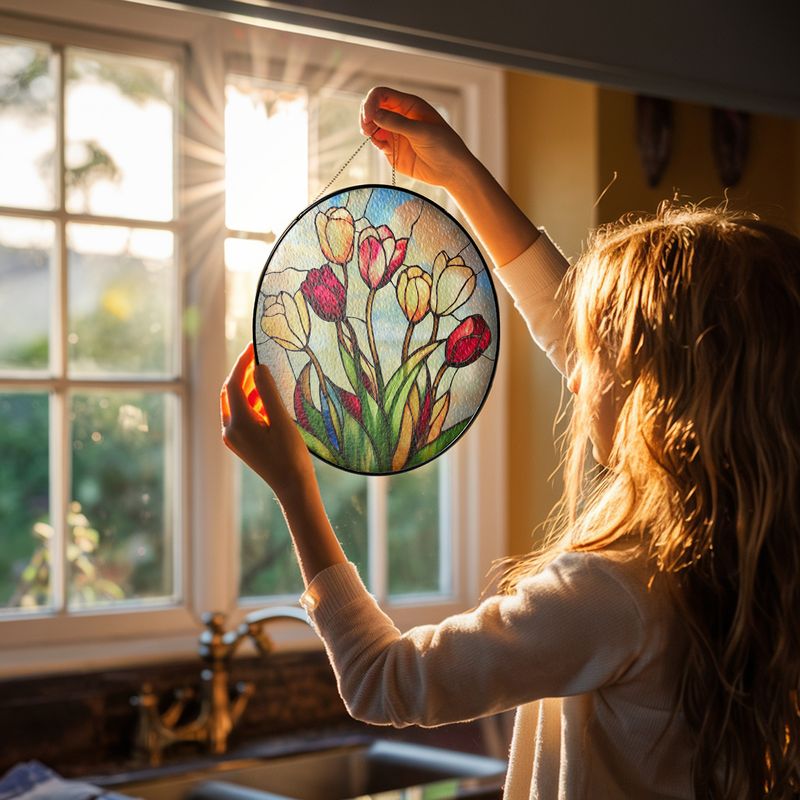 Stained Glass Tulips