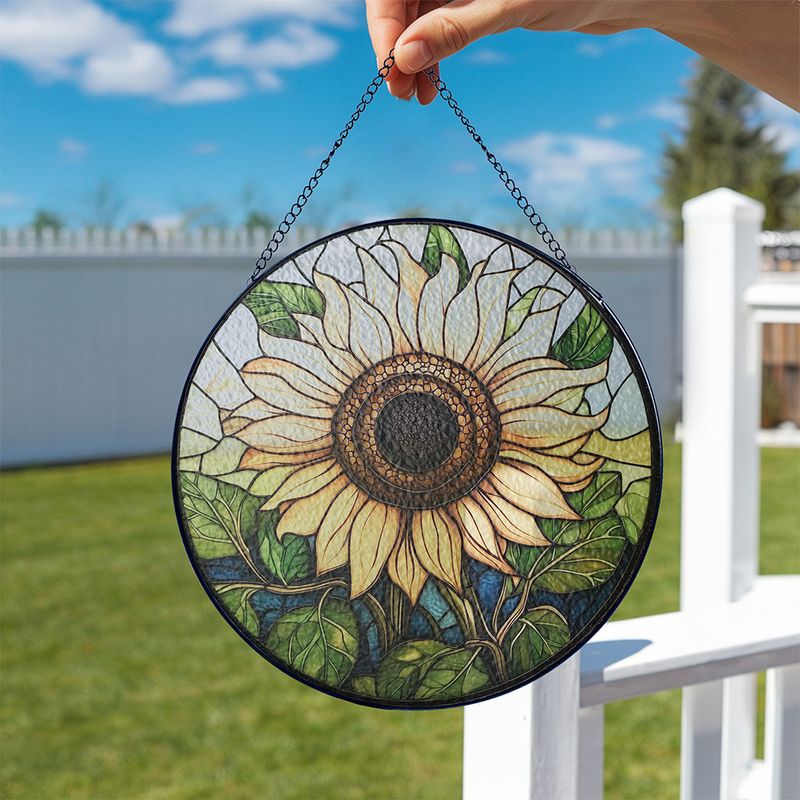 Sunflower Stained Glass Suncatcher