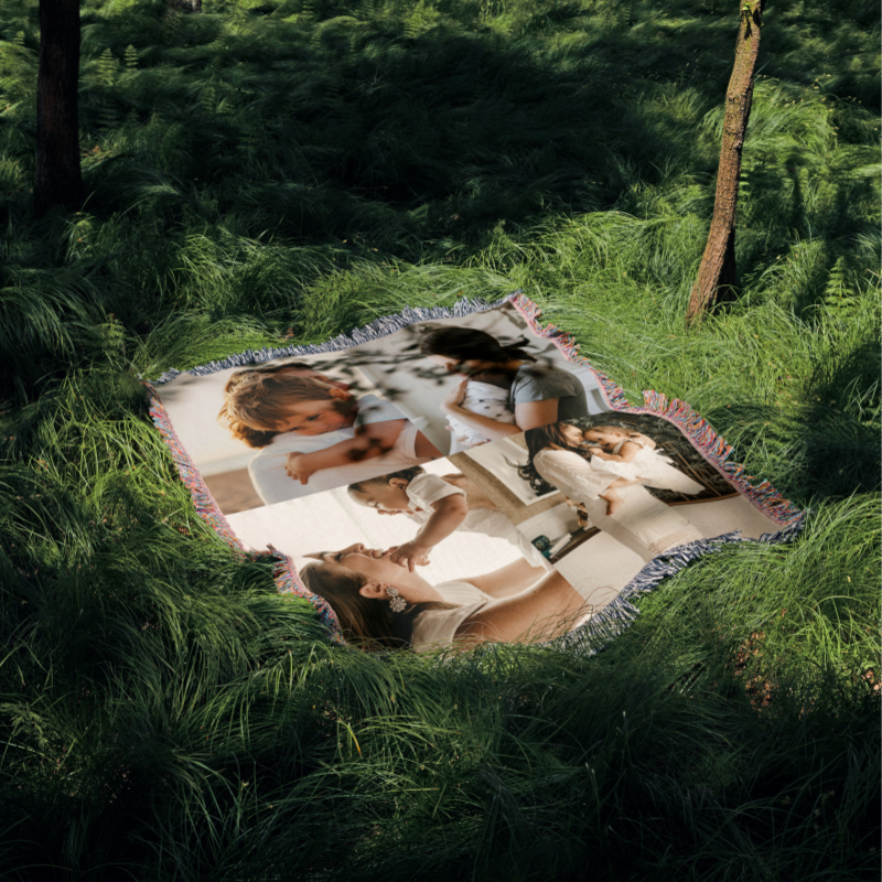 Custom Mother's Day Woven Picnic Blanket 4 Images