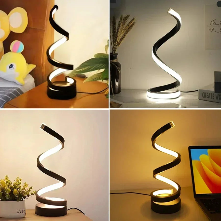 LumoSpire - Modern LED Spiral Table Lamp