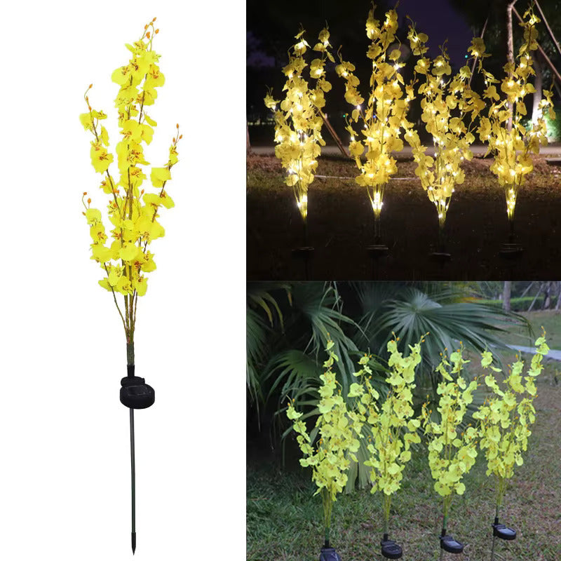 SolaraGlow - LED Solar Orchid Path Light for Gardens