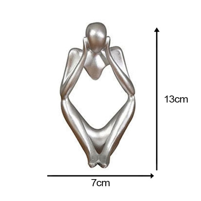Abstract Thinker Statue - Silver #3 - HomeRelaxOfficial