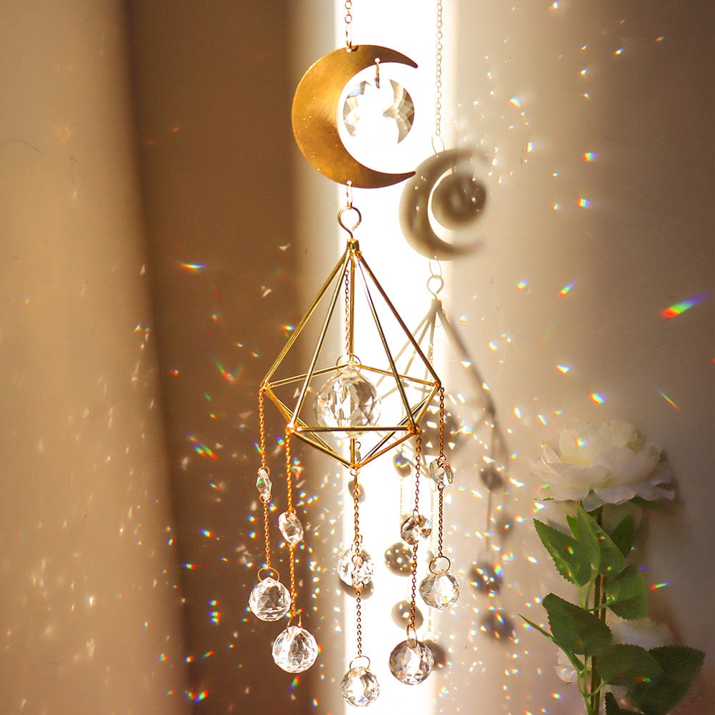 Crystals Big Wind Chime Prism Sun Light Catcher - Garden Decor - HomeRelaxOfficial