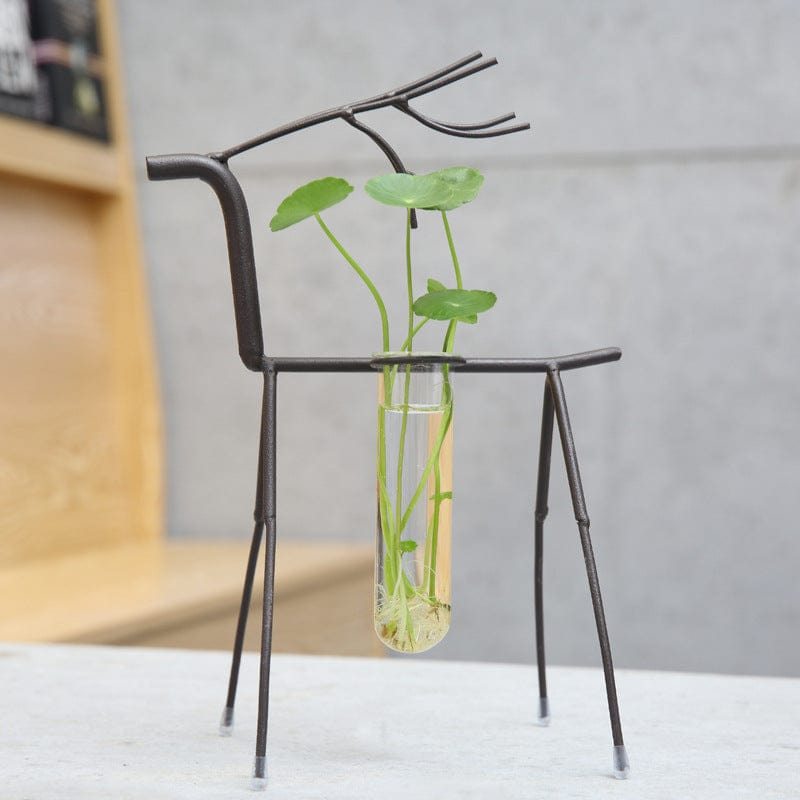 Fawn Hydroponic Vase - Black / S - Vases - HomeRelaxOfficial