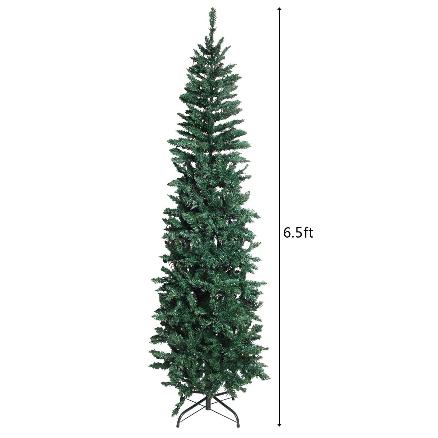 Pencil Christmas Tree with Lights - 6.5ft - HomeRelaxOfficial