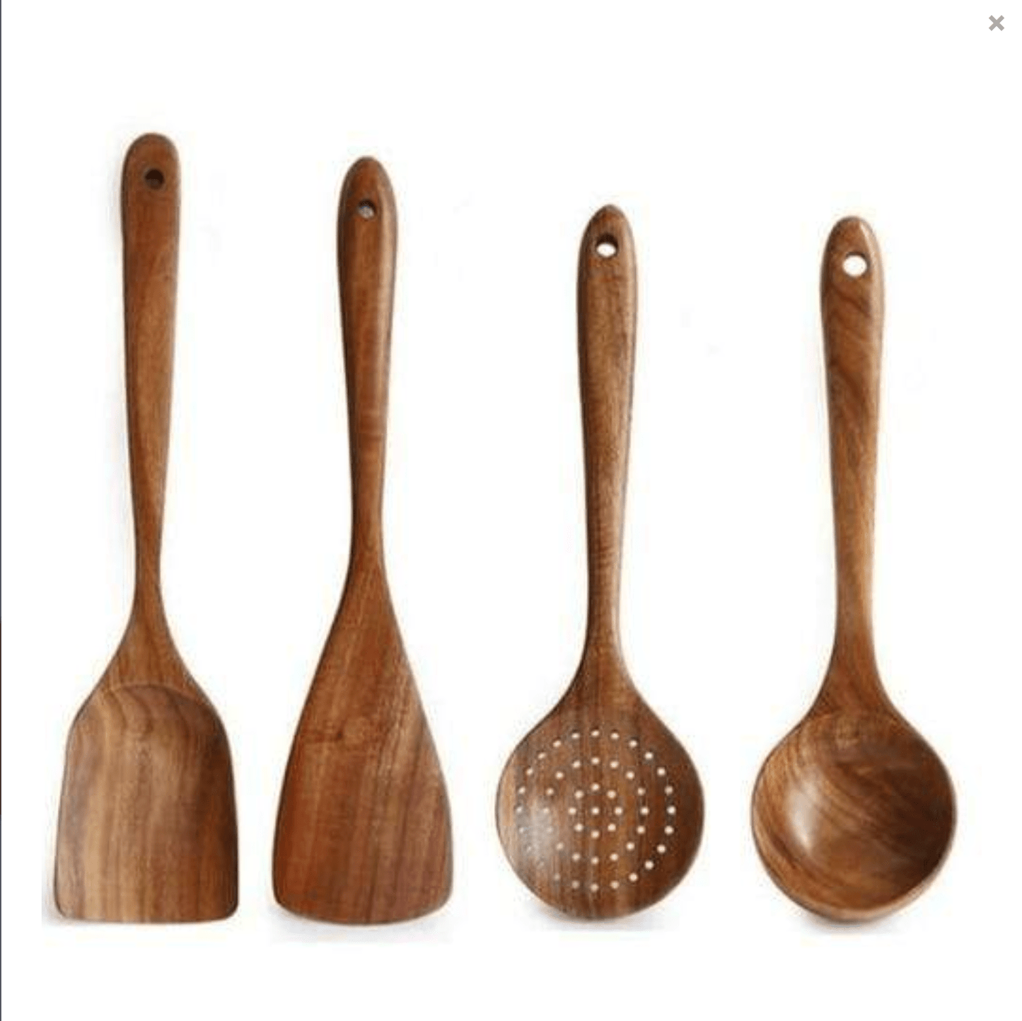 Teak Wooden Utensil Set - 4 Pieces - Kitchen - HomeRelaxOfficial