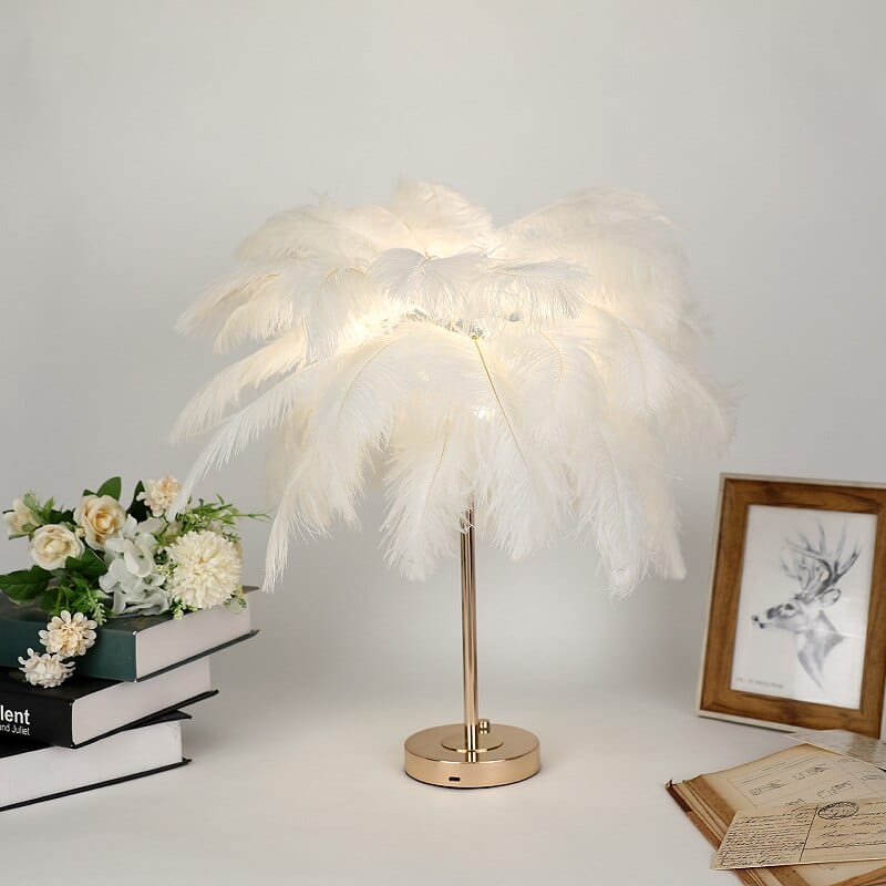 Ostrich Feather Lamp - 0 - HomeRelaxOfficial