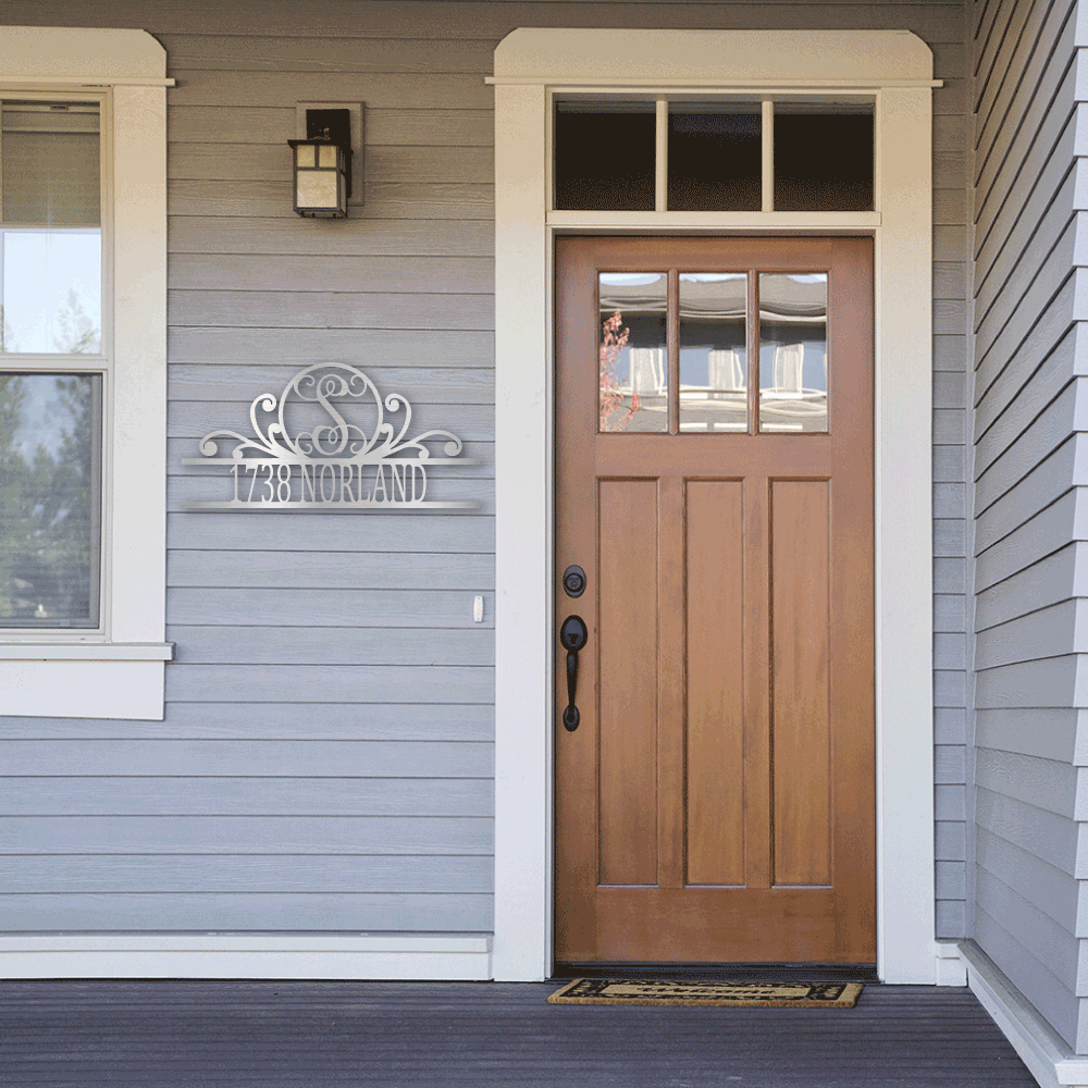 Scroll Family Name Metal Art