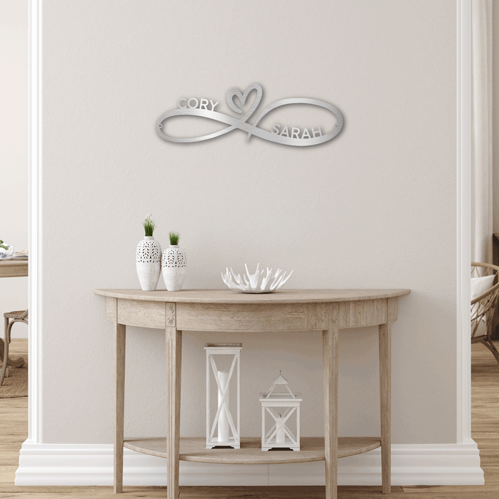 Infinity Couple Metal Wall Art