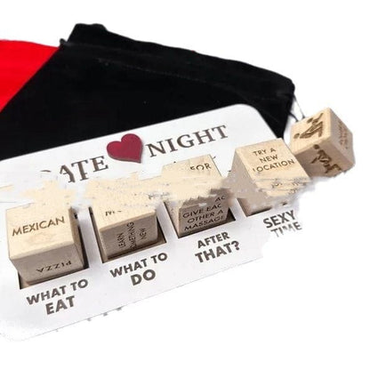 Wooden Date Night Dice Modern Minimalist