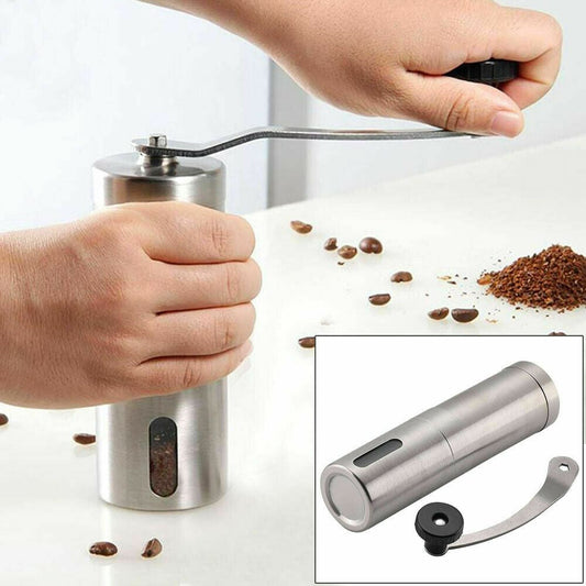 Portable Coffee Grinder Stainless Steel with Ceramic Burr Bean Mill