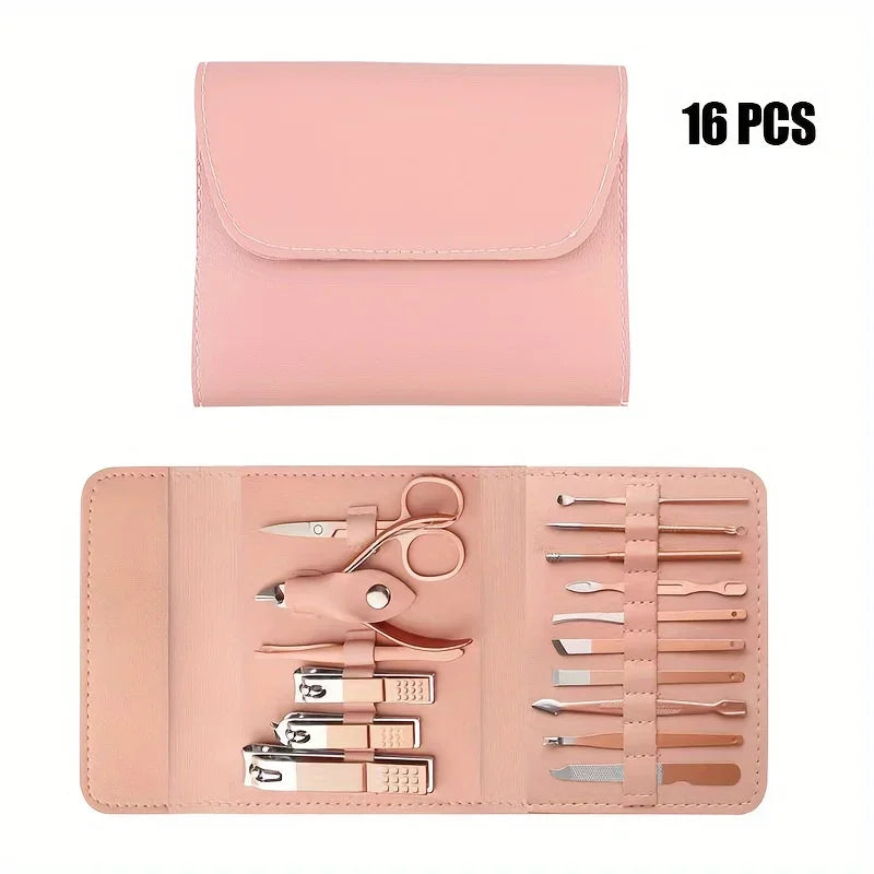 NailPro - 16-Piece Manicure Set with Travel Case