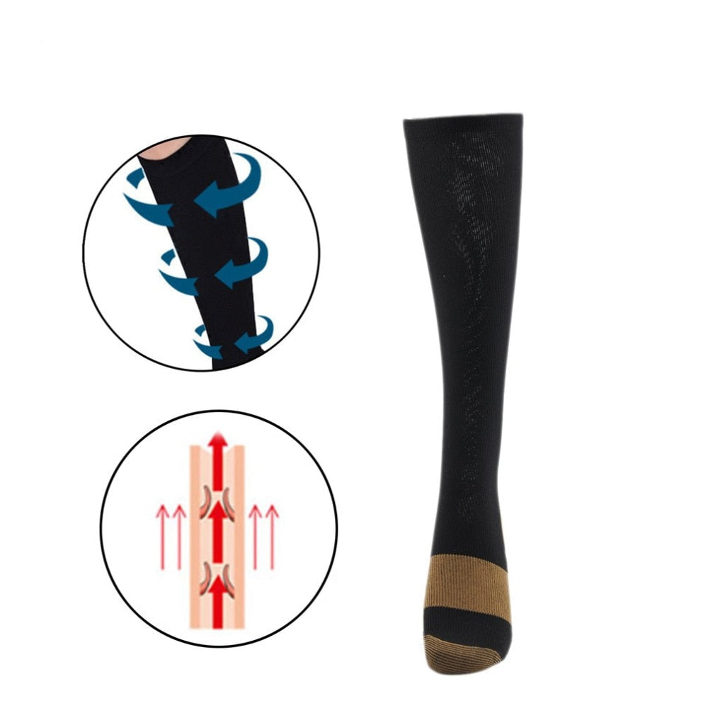 SootheFlex - Copper Compression Socks for Anti-Fatigue Support