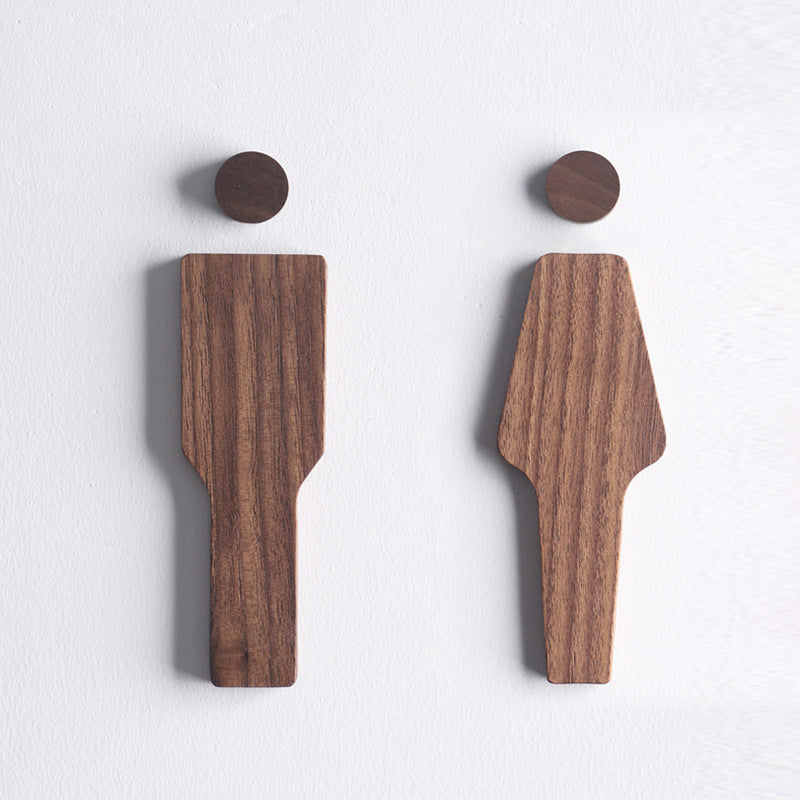 WalnutSign – Wooden Toilet Door Signs