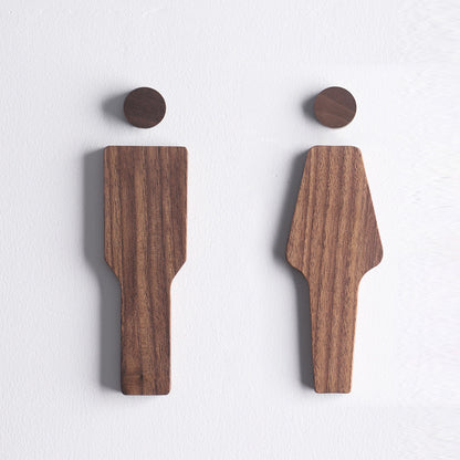 WalnutSign – Wooden Toilet Door Signs