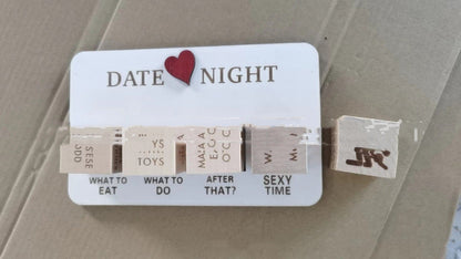 Wooden Date Night Dice Modern Minimalist