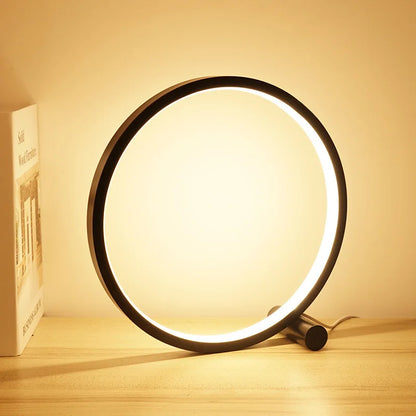 LumoRing LED Table Lamp - Dimmable Circular Night Light