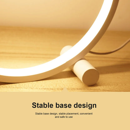 LumoRing LED Table Lamp - Dimmable Circular Night Light