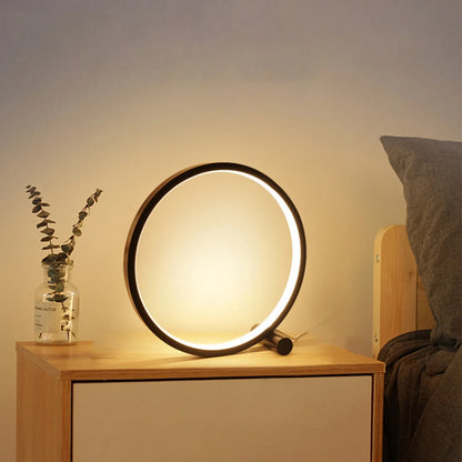 LumoRing LED Table Lamp - Dimmable Circular Night Light