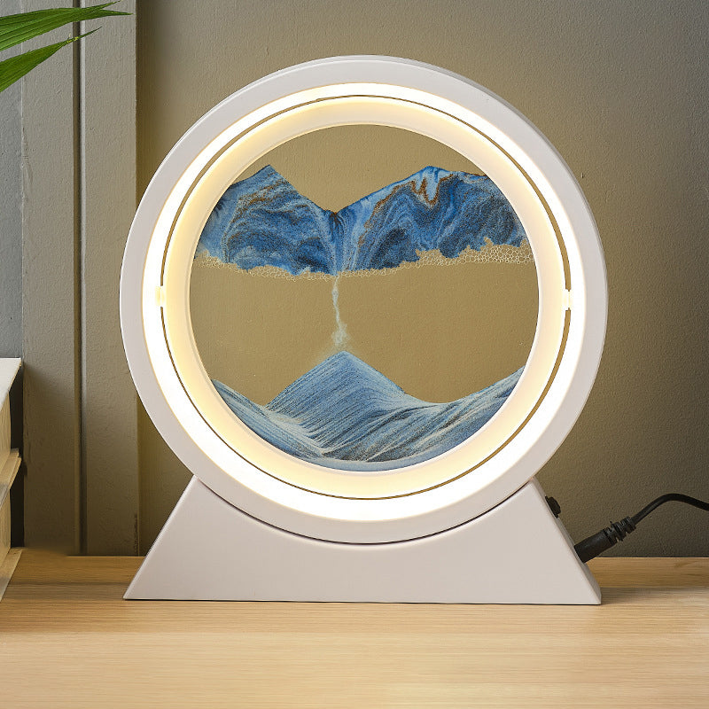 SandGlow - Sand Art Table Lamp with LED Light