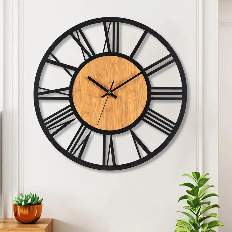 ChronoRust - 3D Nordic Roman Numeral Wall Clock