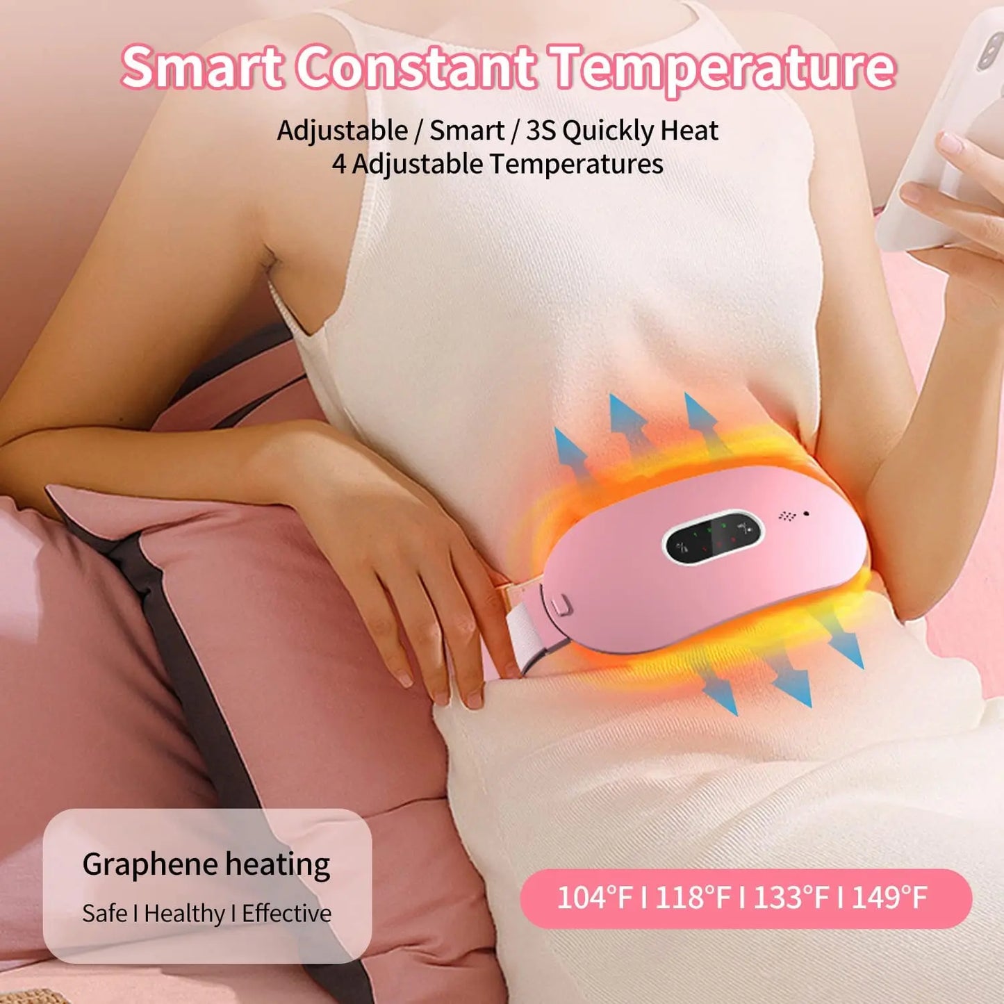 EaseFlow - Menstrual Heating Pad with Vibration Massage