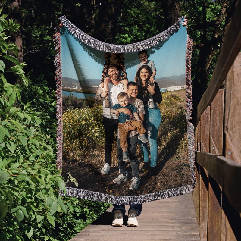 Custom Family Woven Throw Blanket