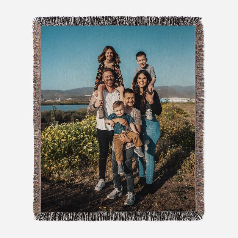 Custom Family Woven Throw Blanket