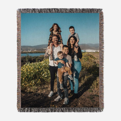 Custom Family Woven Throw Blanket