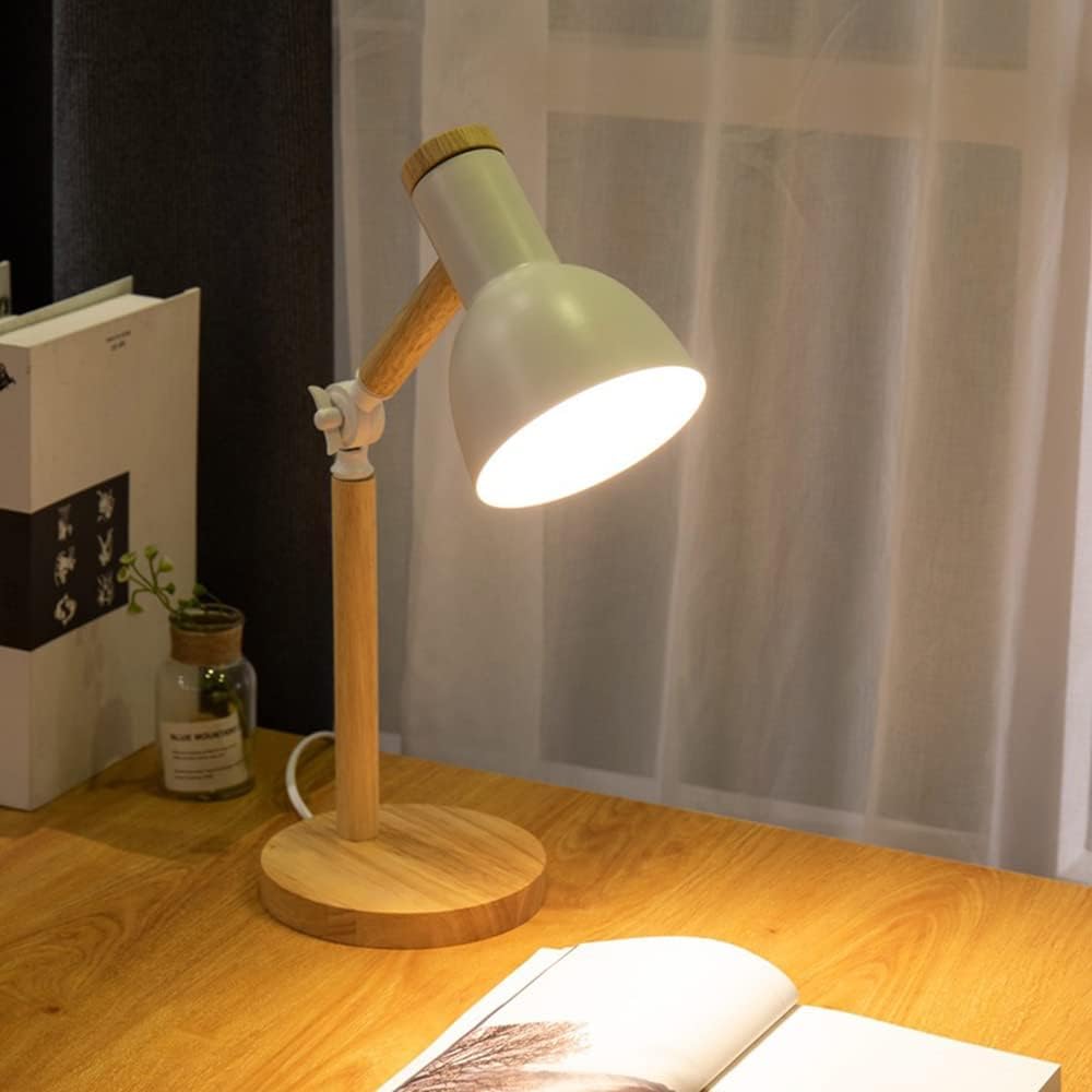 Nordique Lamp - Adjustable Wooden LED Desk Light for Study & Bedroom