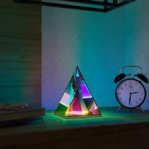 AuroraGlow Pyramid Lamp - Colorful LED Mood Light