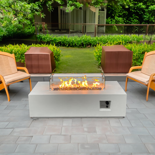 LuxeHearth – 52" Rectangle Propane Fire Pit Table