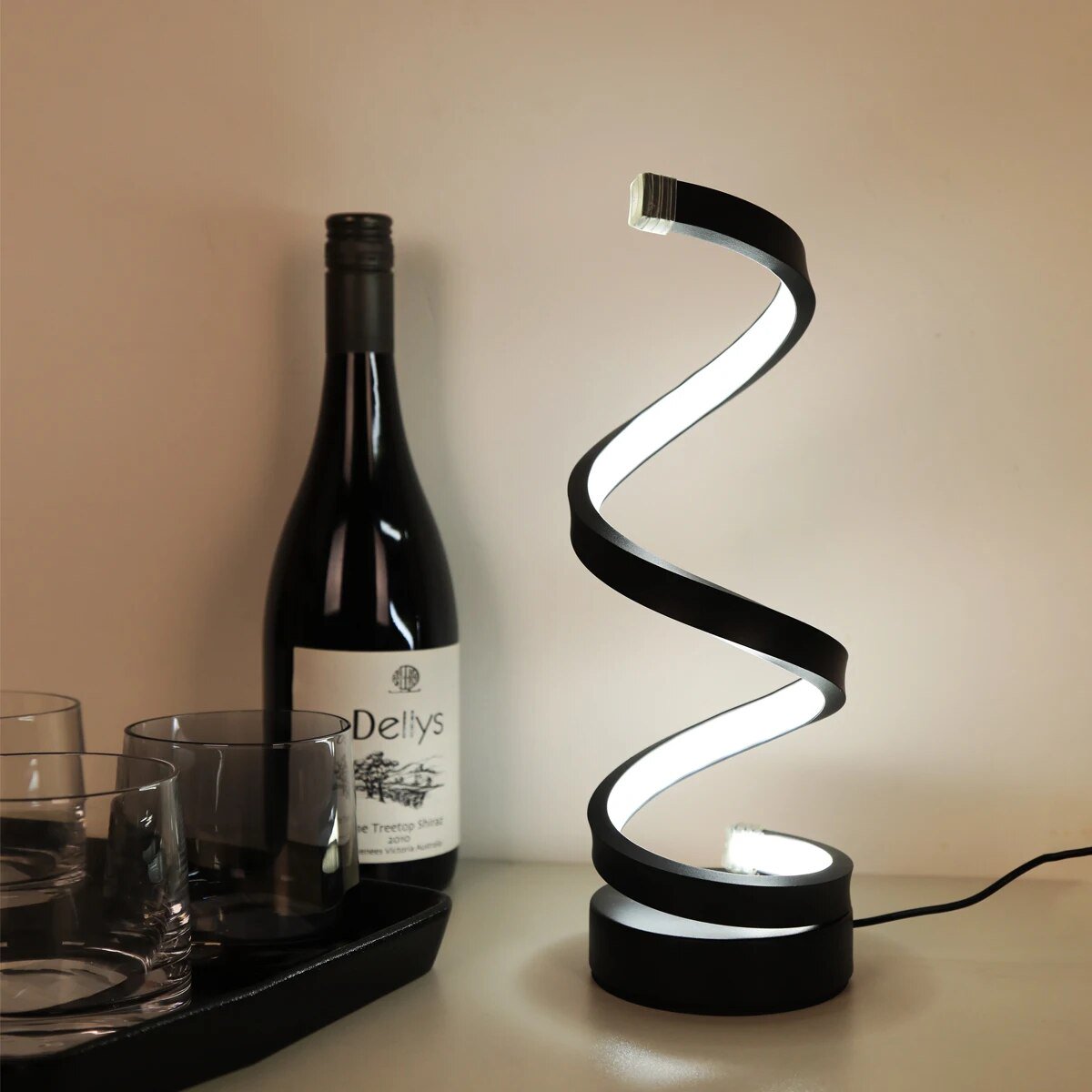 LumoSpire - Modern LED Spiral Table Lamp