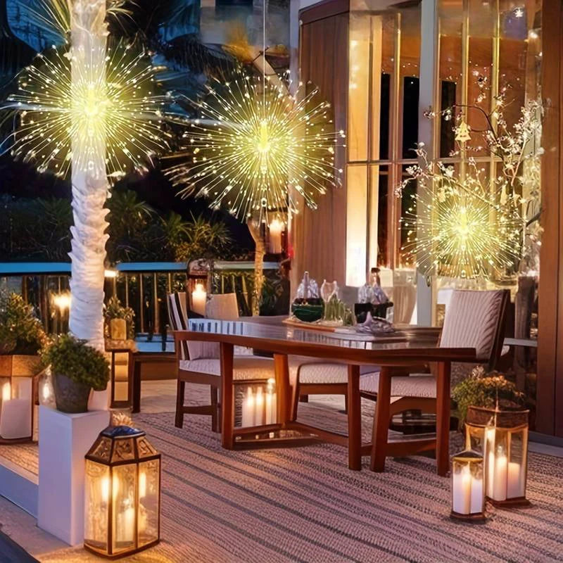 Glintora Solar Firework Lights - 5pcs 300 LEDs Waterproof Outdoor Decoration