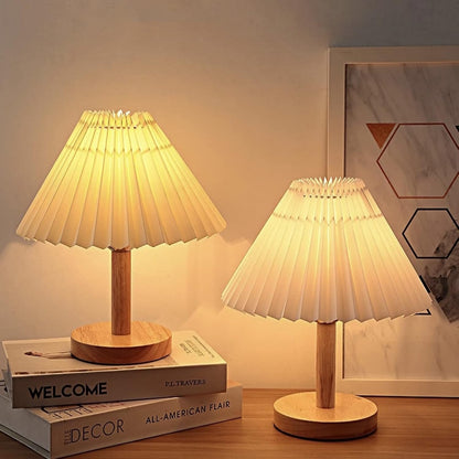 NordGlow Pleated Table Lamp - USB-Powered Foldable Night Light