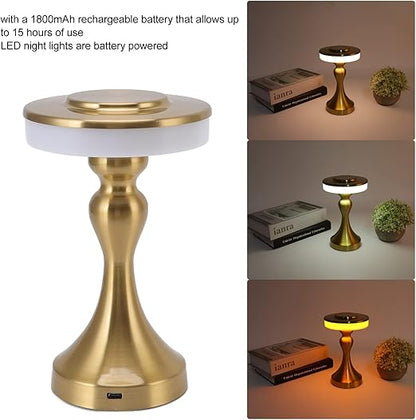 Luxora Touch Lamp - USB Rechargeable Metal Desk Light