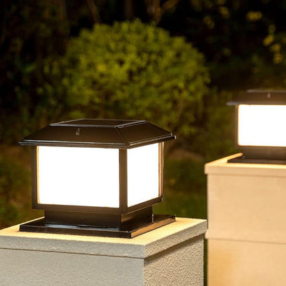 SolarLuxe - Outdoor Vintage Solar Pillar Lamp