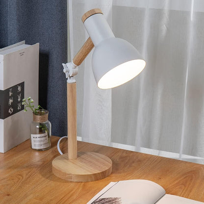 Nordique Lamp - Adjustable Wooden LED Desk Light for Study & Bedroom