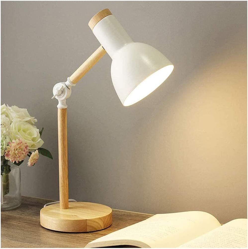 Nordique Lamp - Adjustable Wooden LED Desk Light for Study & Bedroom