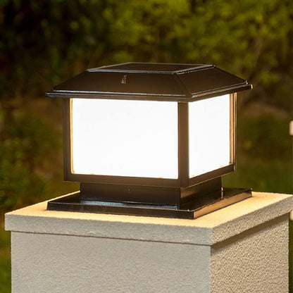 SolarLuxe - Outdoor Vintage Solar Pillar Lamp