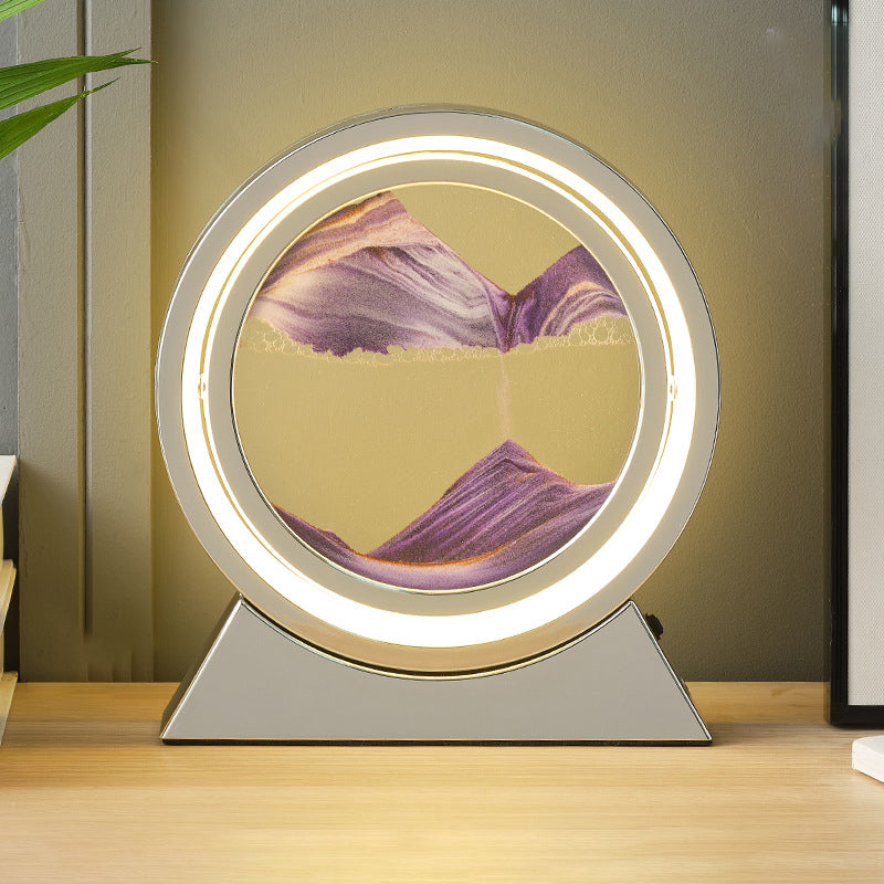 SandGlow - Sand Art Table Lamp with LED Light