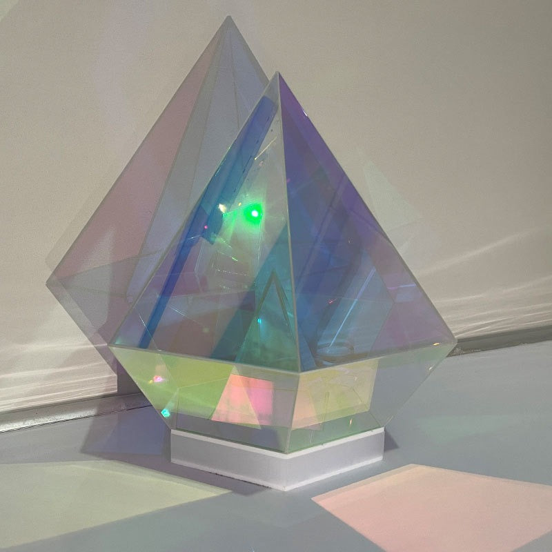 AuroraGlow Pyramid Lamp - Colorful LED Mood Light