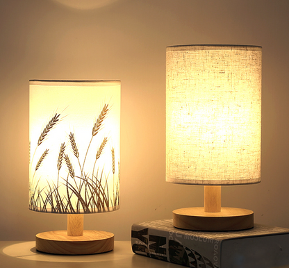 Luminio Table Lamp - USB-Powered Linen Night Lamp