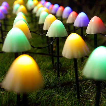 GlowMush - Solar Mushroom String Lights for Outdoor Decor