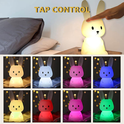 BunnyGlow Lamp - Touch Control LED Rabbit Night Light