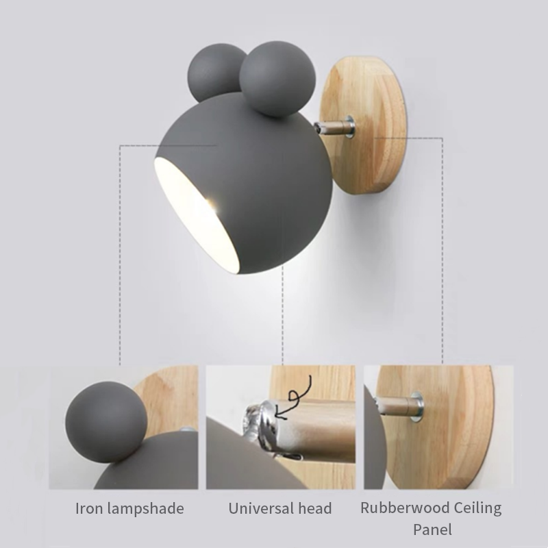 GlowMickey - Nordic Wall Lamp for Kids' Rooms