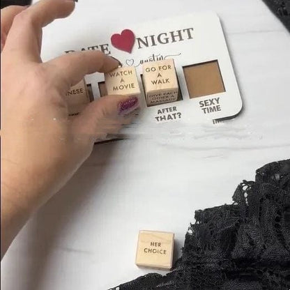 Wooden Date Night Dice Modern Minimalist